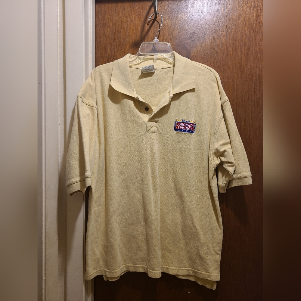 Vintage Disney Coronado Beach Mens Polo Size L, Pre-owned, some wear and stains